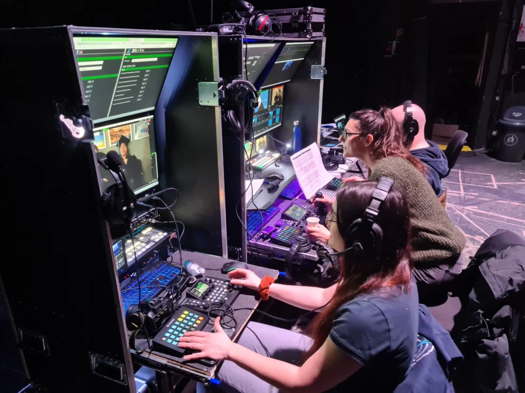 R&eacute;gie 8 cam&eacute;ras avec diffusion &eacute;cran g&eacute;ant